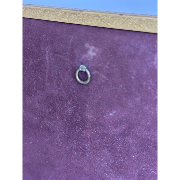 VTG Gold Tone Bifold Picture Frame | Ornate Double Hinged Photo Display 10"x8" - Picture 7 of 9